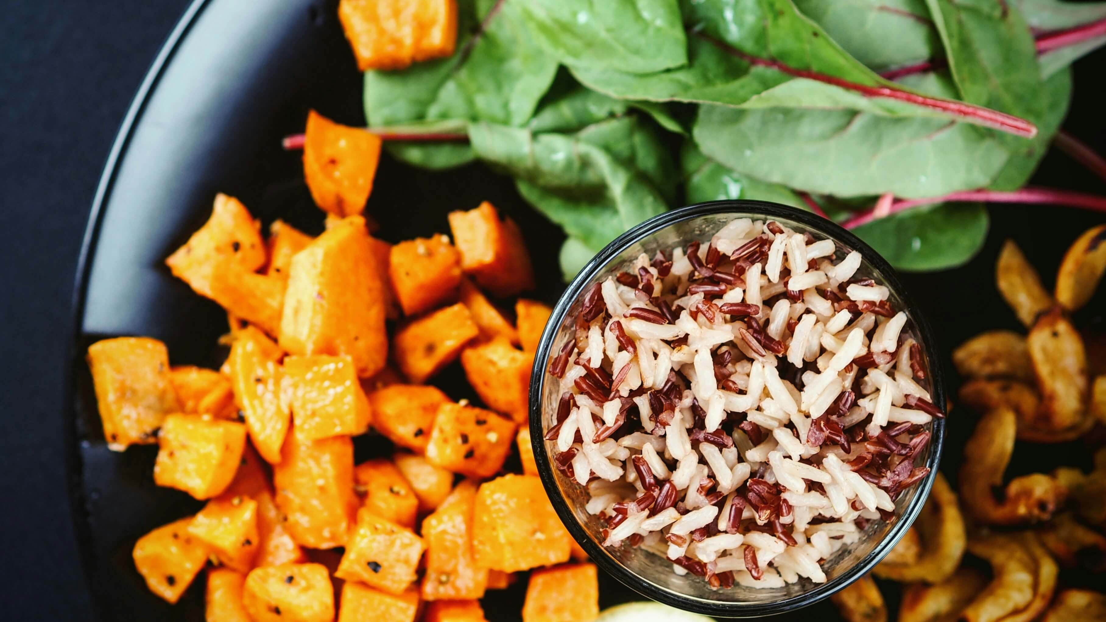 Sweet Potato Kitchen Garden Salad with roasted sweet potatoes